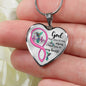 KT0082 Hummingbird God Has You In His Arms I Have You In My Heart Love Pink Infinity Heartbeat Heart Pendant Luxury Necklace with Back Engraving