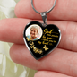 Golden Butterfly God Has You HNLVBC0025 Personalized Memorial Heart Pendant Necklace