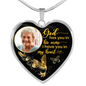 Golden Hummingbird God Has You HNLVBC0025 Personalized Memorial Heart Pendant Necklace