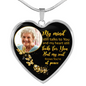 Golden Butterfly My Mind HNLVBC0025 Personalized Memorial Heart Pendant Necklace