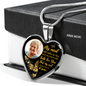 Golden Hummingbird My Mind HNLVBC0025 Personalized Memorial Heart Pendant Necklace