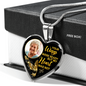 Golden Hummingbird Your Wings HNLVBC0025 Personalized Memorial Heart Pendant Necklace