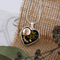 Golden Butterfly God Has You HNLVBC0025 Personalized Memorial Heart Pendant Necklace