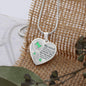 Aquamarine Butterfly My Mind Memorial Heart Pendant Necklace HNLVBC0005