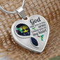 Hummingbird God Has You Memorial Heart Pendant Necklace HNLVBC0014