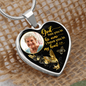 Golden Hummingbird God Has You HNLVBC0025 Personalized Memorial Heart Pendant Necklace