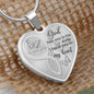 White Butterfly God Has You Memorial Heart Pendant Necklace HNLVBC0001