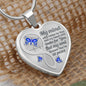 Blue Butterfly My Mind HNLVBC0005 Memorial Heart Pendant Necklace