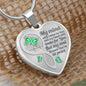 Aquamarine Butterfly My Mind Memorial Heart Pendant Necklace HNLVBC0005