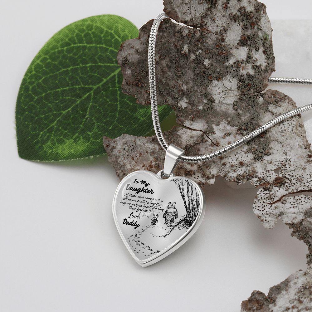 To My Beautiful Daughter Heart Necklace Birthday Gift, Christmas Gift From Daddy