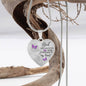 Violet Butterfly God Has You Memorial Heart Pendant Necklace HNLVBC0001