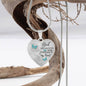 Turquoise Butterfly God Has You Memorial Heart Pendant Necklace HNLVBC0001