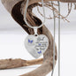 Blue Butterfly God Has You Memorial Heart Pendant Necklace HNLVBC0001