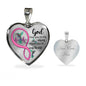 KT0082 Hummingbird God Has You In His Arms I Have You In My Heart Love Pink Infinity Heartbeat Heart Pendant Luxury Necklace with Back Engraving