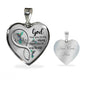 KT0085 Turquoise Hummingbird God Has You In His Arms I Have You In My Heart Love Infinity Heartbeat Heart Pendant Luxury Necklace with Back Engraving