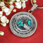 My Mind Still Talks To You Turquoise Butterflies Tree Of Life 020520VTC20 Luxury Necklace with Back Engraving