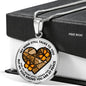 SP0109027 My Mind Still Talks To You Orange Monarch Butterflies Broken Heart Luxury Necklace with Back Engraving