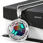 AG2008009 My Mind Still Talks To You Turquoise Butterflies Tree Of Life Luxury Necklace with Back Engraving