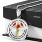 JL2107005 My Mind Still Talks To You Red Cardinals Rose Double Cross Luxury Necklace with Back Engraving