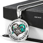 SP0109055 My Mind Still Talks To You Hummignbirds Broken Heart Luxury Necklace with Back Engraving