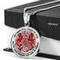 AG2608042 My Mind Still Talks To You Red Cardinals Flower Luxury Necklace with Back Engraving