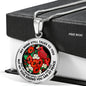 AG2908063 My Mind Still Talks To You Red Cardinals Flower Luxury Necklace with Back Engraving