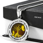 Those We Love Don't Go Away Yellow Butterflies Tree Of Life TM070610 Luxury Necklace with Back Engraving