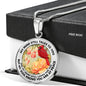 AG2908059 My Mind Still Talks To You Red Cardinals Flower Luxury Necklace with Back Engraving