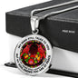 AG2608050 My Mind Still Talks To You Red Cardinals Flower Luxury Necklace with Back Engraving