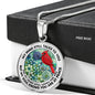 AG2208059 My Mind Still Talks To You Red Cardinals Flower Luxury Necklace with Back Engraving