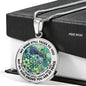 AG2208080 My Mind Still Talks To You Hummingbirds Flower Luxury Necklace with Back Engraving