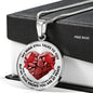SP0109038 Mind Still Talks To You Red Cardinals Broken Heart Of Rocks Luxury Necklace with Back Engraving