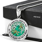 AG2508054 My Mind Still Talks To You Dragonflies Flower Luxury Necklace with Back Engraving