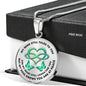KT0060 My Mind Still Talks To You Green Butterflies Heart Love Infinity Luxury Necklace with Back Engraving