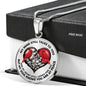 SP0109033 My Mind Still Talks To You Red Cardinals Broken Heart Luxury Necklace with Back Engraving