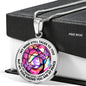 AG2108016 My Mind Still Talks To You Purple Butterflies Tie Dye Tree Of Life Luxury Necklace with Back Engraving