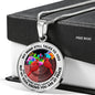 AG2408050 My Mind Still Talks To You Red Cardinals Flower Luxury Necklace with Back Engraving