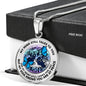 JL2207015 My Mind Blue Butterflies And Metal Tree Of Life With Galaxy Luxury Necklace with Back Engraving
