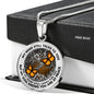 AG2208020 My Mind Still Talks To You Orange Monarch Butterflies Silver Tree Of Life Luxury Necklace with Back Engraving