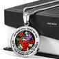 AG2908028 My Mind Still Talks To You Purple Butterflies Flower Luxury Necklace with Back Engraving