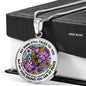 AG2608021 My Mind Still Talks To You Purple Butterflies Flower Luxury Necklace with Back Engraving
