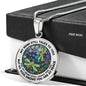 AG2508060 My Mind Still Talks To You Dragonflies Flower Luxury Necklace with Back Engraving