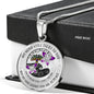 My Mind Still Talks To You Purple Butterflies Chakra Tree Of Life SP1909019 Luxury Necklace with Back Engraving