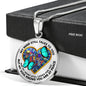 SP0509005 My Mind Still Talks To You Turquoise Butterflies Broken Heart Luxury Necklace with Back Engraving