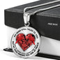 SP0109036 Mind Still Talks To You Red Cardinals Broken Heart Luxury Necklace with Back Engraving