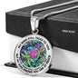 AG2608059 My Mind Still Talks To You Dragonflies Flower Luxury Necklace with Back Engraving
