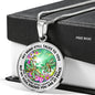 AG2408057 My Mind Still Talks To You Dragonflies Flower Luxury Necklace with Back Engraving