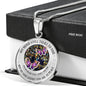 My Mind Still Talks To You Purple Butterflies Titan Tree Of Life SP1909009 Luxury Necklace with Back Engraving