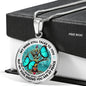 AG2008001 My Mind Still Talks To You Turquoise Butterflies Tree Of Life Luxury Necklace with Back Engraving