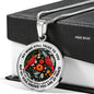 AG2608048 My Mind Still Talks To You Red Cardinals Flower Luxury Necklace with Back Engraving